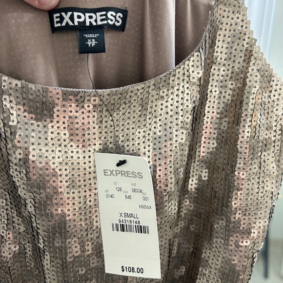 NWT Express Sequined Mini Dress Perfect For Holidays Size XS - Picture 12 of 12